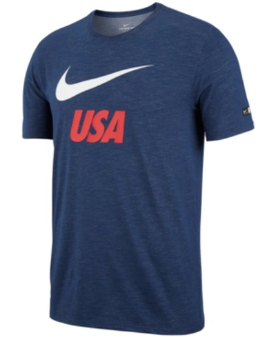 Shop Nike Men's Logo T-shirt In Navy