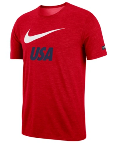 Shop Nike Men's Logo T-shirt In Universal Red