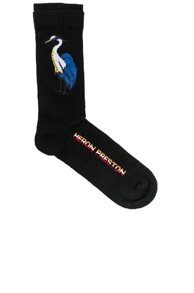 HERON PRESTON HERON PRESTON HERONS DOUBLE CUFF SOCKS IN BLACK HMRA001S186510401088