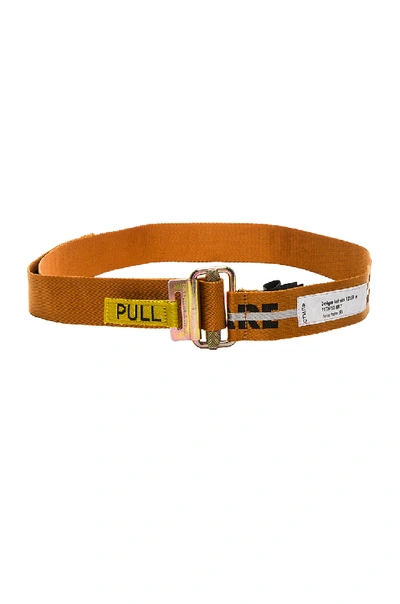 Shop Heron Preston Jacquard Tape Belt In White