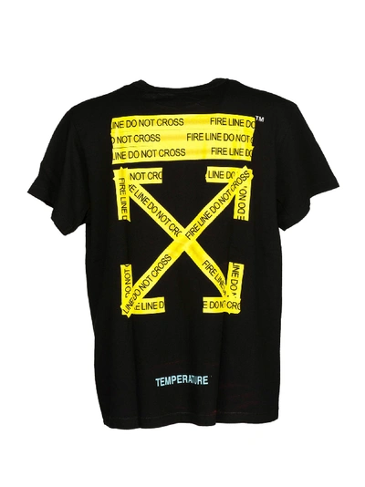 Off-white Temperature Arrows T-shirt In Black Yellow | ModeSens