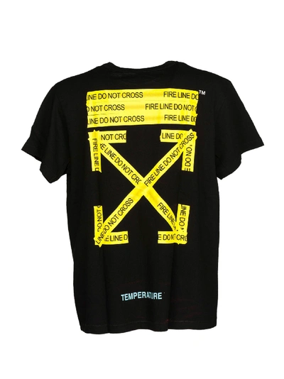 Off-white Temperature Arrows T-shirt In Black Yellow