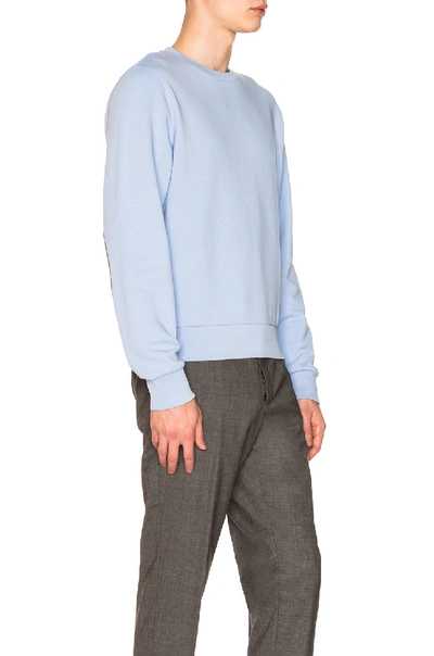 Shop Maison Margiela Cotton Crewneck Sweatshirt In Blue