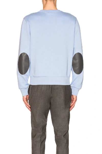 Shop Maison Margiela Cotton Crewneck Sweatshirt In Blue