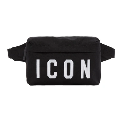 Shop Dsquared2 Black Icon Belt Bag