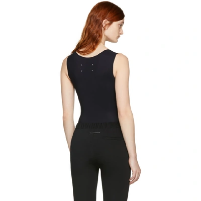 Shop Maison Margiela Black Sleeveless Bodysuit In 900black