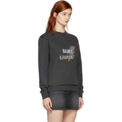 Shop Saint Laurent Grey  Eclair Sweatshirt In 1466 Grey