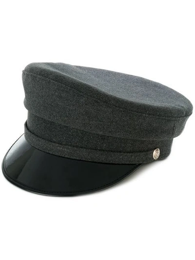 Shop Manokhi Peaked Cap In Grey