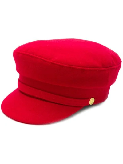 Shop Manokhi Peaked Cap In Red