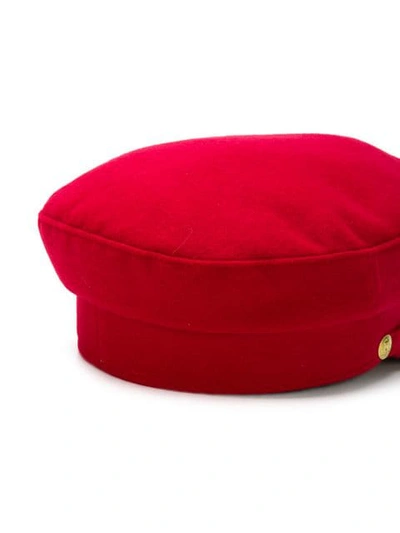Shop Manokhi Peaked Cap In Red