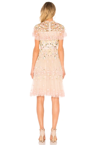 Shop Needle & Thread Tiered Anglais Mini Dress In Petal Pink