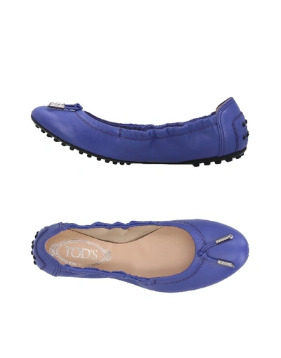 Shop Tod's Ballet Flats In Purple