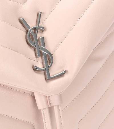 Shop Saint Laurent Small Loulou Monogram Backpack In Pink