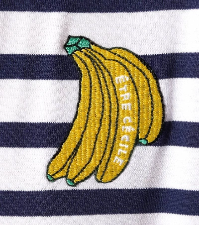 Shop Etre Cecile Banana Striped Cotton T-shirt In Mariee Lretoe