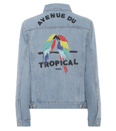 Shop Etre Cecile Tropical Oversized Denim Jacket
