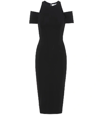 Shop Victoria Beckham Crêpe Midi Dress In Black