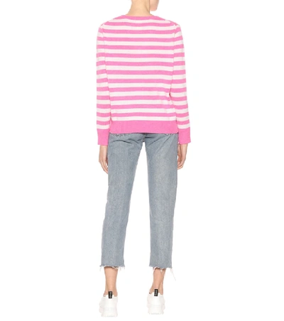 Shop Jardin Des Orangers Striped Cashmere Sweater In Pink