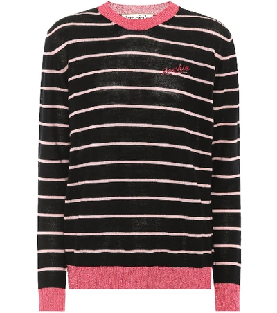 Shop Etre Cecile Frenchie Striped Wool-blend Sweater In Blue