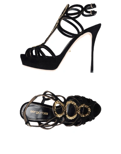 Shop Sergio Rossi Sandals In Black