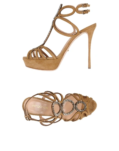 Shop Sergio Rossi Sandals In Camel