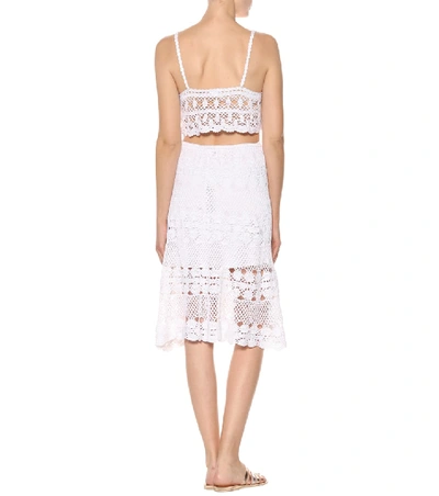 Shop Anna Kosturova Marianne Crocheted Cotton Skirt In White