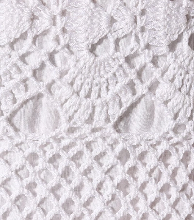 Shop Anna Kosturova Marianne Crocheted Cotton Skirt In White