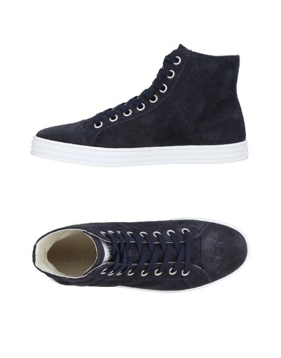 Shop Hogan Rebel Sneakers In Dark Blue