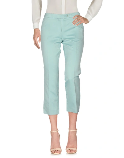 Shop Etro Cropped Pants & Culottes In Light Green