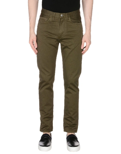 Shop Acne Studios Casual Pants In Military Green