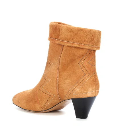 Shop Isabel Marant Dyna Suede Ankle Boots In Female