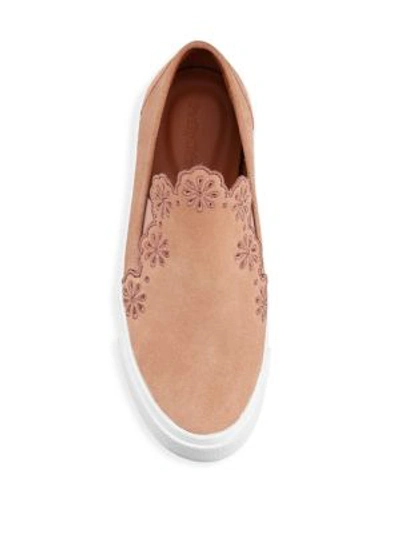 Shop See By Chloé Vera Floral Suede Sneakers In Ciprira