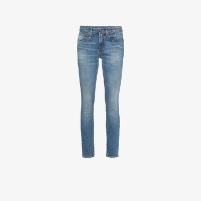 Shop R13 Alison Skinny Stretch Jeans In Blue