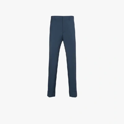 Shop Prada Tailored Trousers In Blue