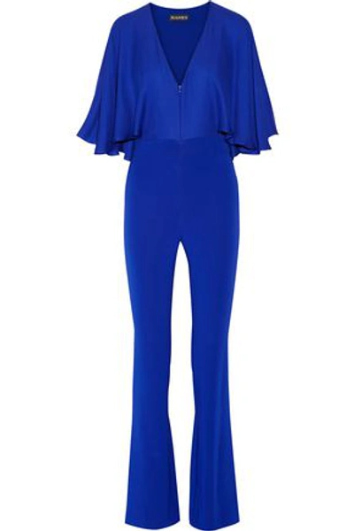 Haney Woman Carrie Cape-effect Silk-chiffon And Stretch-crepe Jumpsuit ...