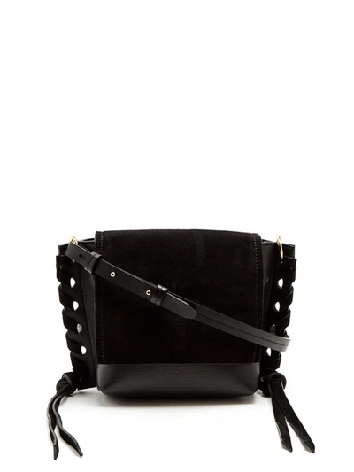 Isabel Marant Women's Black Asli Suede and Leather Crossbody