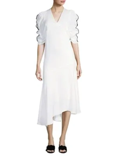 Shop Prose & Poetry Shirley Tie Back Asymmetrical Dress In White