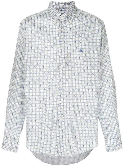 Shop Etro Paisley Print Shirt In Blue