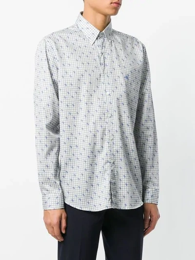 Shop Etro Paisley Print Shirt In Blue