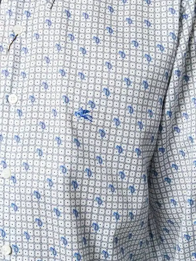 Shop Etro Paisley Print Shirt In Blue