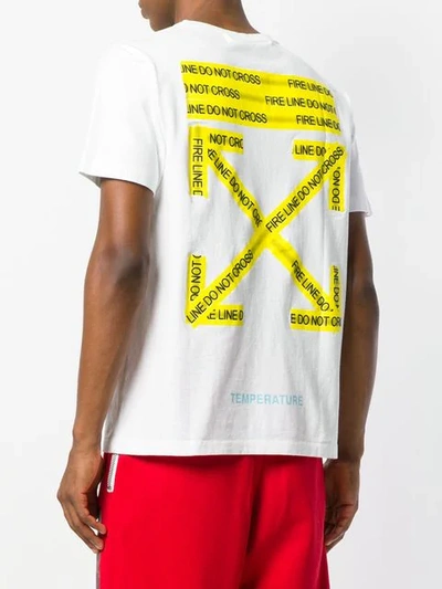 Off-white Caution Tape Short-sleeve T-shirt In White