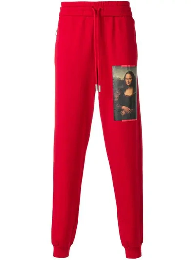 Monalisa print track pants