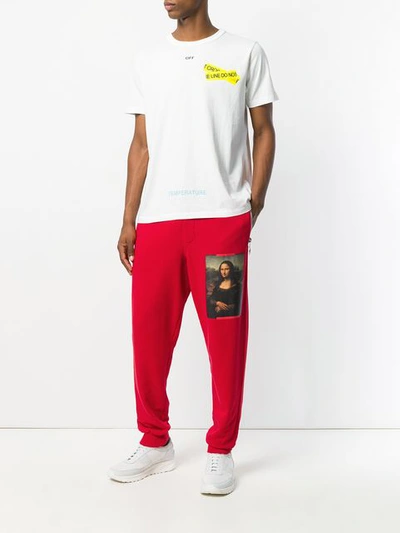 Monalisa print track pants