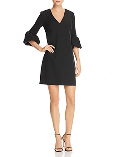 Shop Milly Mandy Bubble-sleeve Dress In Black