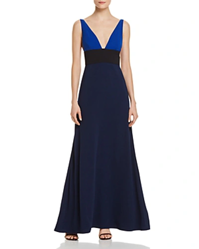 Shop Jill Stuart Color Block Gown - 100% Exclusive In China Blue/black