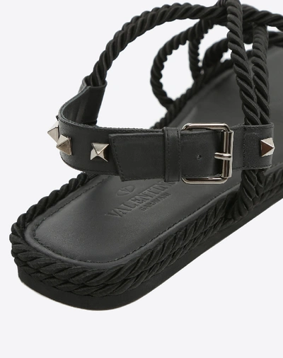 Shop Valentino Torchon Sandal In Black