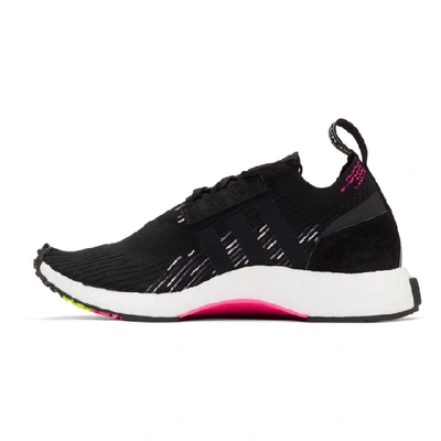 Shop Adidas Originals Black And Pink Nmd Racer Pk Sneakers In Black/pink