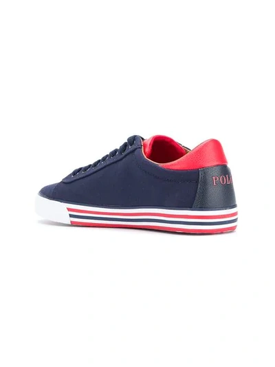 Shop Polo Ralph Lauren Harvey Sneakers In Blue