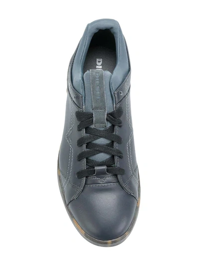 Shop Diesel S-studdzy Lace Sneakers In Grey