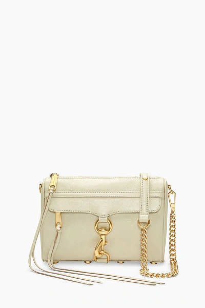 Shop Rebecca Minkoff Alabaster & Gold Mini M.a.c. Crossbody Bag |
