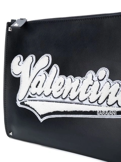 Shop Valentino Garavani Logo Appliqué Pouch